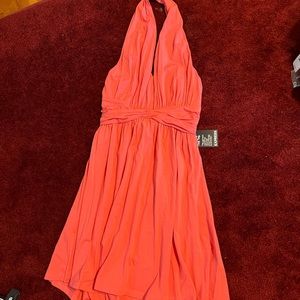 ❤️ Coral halter dress